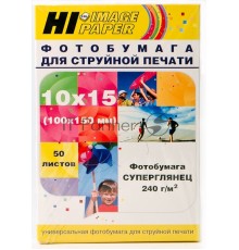 Бумага Hi-Black A21210U/ PH240-4R-50 Фотобумага суперглянец  односторонняя (Hi-image paper) 10x15, 240 г/м, 50 л.     
