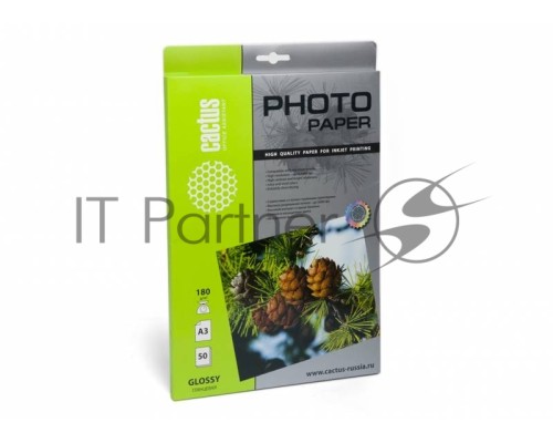 Фотобумага Cactus CS-GA318050 глянцевая А3 180 г/м2 50 листов