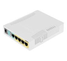 MikroTik RB260GSP (CSS106-1G-4P-1S) Коммутатор RouterBOARD 260GSP 1xSFP, 5x10/100/1000 Gigabit Ethernet, PoE with indoor case and power supply
