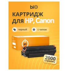 Bion  BCR-C728/CE278A Картридж для HP { LaserJet Pro P1566/P1606dn/M1536dnf; Canon i-SENSYS MF4430/MF4450/MF4570/MF4580/MF4410/FAX-L150/FAX-L170/MF4550} (2000  стр.), Черный, с чипом
