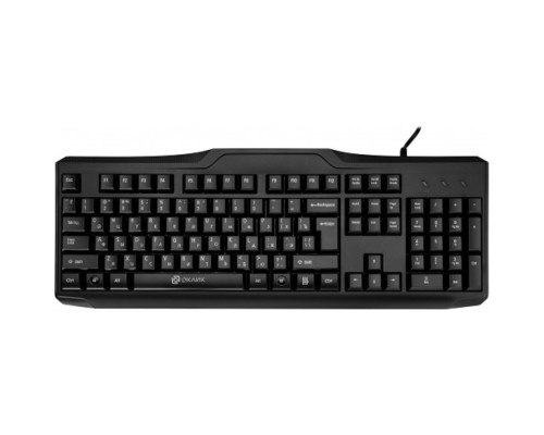 [Клавиатура] Oklick 170M черный USB проводная, длина кабеля 1.35 м, 104КЛ [855272]