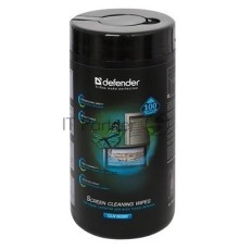 Чистящие салфетки Defender CLN 30320 ECO для экранов всех видов: ЭЛТ, ЖК, плазменными панелями / туба / 100 шт / Россия.