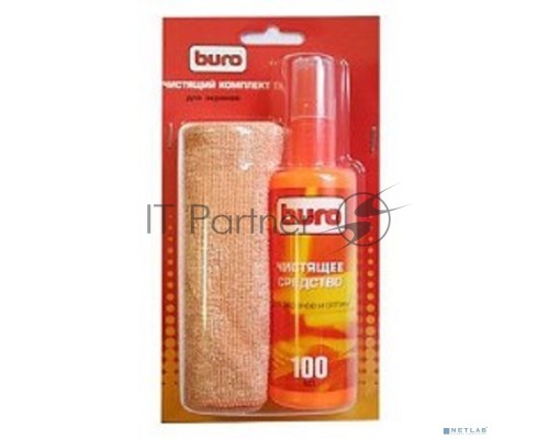 Чистящий набор (салфетки + гель) Buro BU-S/MF (салфетка и спрей) для экранов и оптики блистер 100мл
