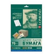 LOMOND 2100145 Универсальные этикетки Lomond белые/А4/70x42.3 мм/50 листов