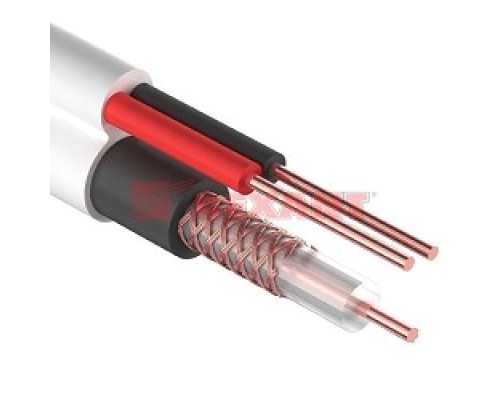 [Оборудование для систем видеонаблюдения] Rexant (01-4003) Кабель видеонаблюдения +2 жилы 305м  белый  (ККСВ-В)  