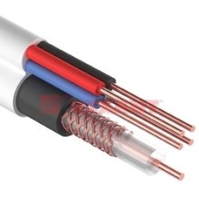 Rexant (01-4021) Кабель видеонаблюдения +4 жилы 100м  белый  (ККСВ) 