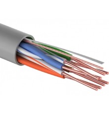 PROconnect  (01-0048-3) Кабель витая пара омедненный U/UTP, CCA, CAT 5, PVC, 4PR, 26AWG, INDOOR, SOLID, серый, 305м Light