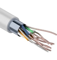 PROconnect (01-0142-3) Кабель витая пара омедненный F/UTP, CCA, CAT 5e, PVC, 4PR, 24AWG, INDOOR, SOLID, серый, 305м