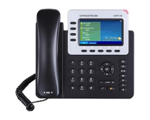 [VoIP-телефон] Grandstream GXP-2140, VoIP 2 Порта Ethernet 10/100/1000, 4 SIP линий, цветной TFT дисплей 48