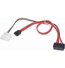 Gembird/Cablexpert Кабель Combo miniSATA , molex+SATA/miniSATA, 6pin+7pin, (длина инт-50см, пит-30см) (CC-SATA-C3)
