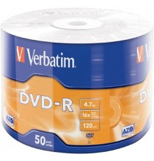 Verbatim  Диски DVD-R Verbatim 16-x 4.7Gb (50 шт)/Shrink/50 Azo (43788)  