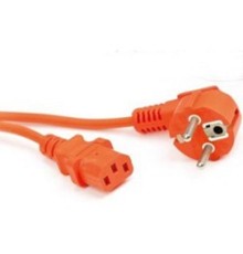 VCOM CE021-O/0.75MMX1.8M Кабель компьютер-розетка 220V (EURO) <VDE> 1,8м 3G0,75mm2, оранжевый