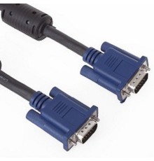 VCOM VVG6448-3M(O) Кабель монитор-SVGA card (15M-15M) 3.0м 2 фильтра [06937510840533]