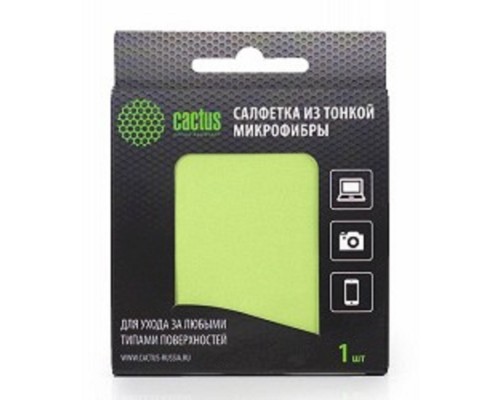 [Чистящие средства ] CACTUS Салфетки CS-MF01 Микрофибра для деликатного ухода за любыми типами поверхностей, 18x18 см