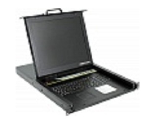 [консоли] Procase E1708 Консоль однорельсовая , КВМ 8 порт, LCD 17', single rail console KVM 8 port, LCD D-Sub, USB, разрешение 1280*1024, 8 кабелей