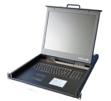 ProCase E1901 Консоль однорельсовая , 1 порт, LCD 19'', single rail console, LCD D-Sub, USB, разрешение 1280*1024