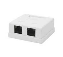 Gembird NA214 RJ-45 Розетка  кат.5e внешняя 2 порта, 110&Krone