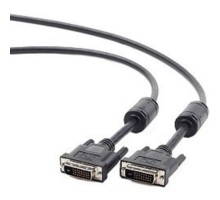 Кабель DVI-D dual link Gembird/Cablexpert , 25M/25M, 1.8м, черный, экран, феррит.кольца, пакет(CC-DVI2-BK-6)