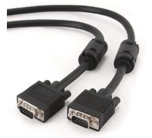 Gembird/Cablexpert CC-PPVGA-5M-B, Кабель VGA Premium , 15M/15M, 5.0м,черный,тройной экран, феррит.кольца 
