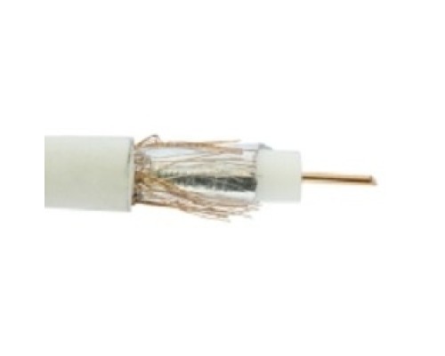 [Кабель для монтажа систем связи и сигнализации] Кабель RG-6U+CU, 64*, 75 Ом, 100м., белый  REXANT [01-2223]