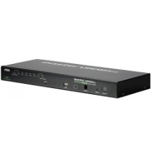 ATEN CS1708i-D(F)(E)(-AT-Gi) Переключатель, электрон., KVM, 1 local user PS2/USB+VGA+1 IP user => 8 cpu PS2/USB+VGA, со шнурами PS/2 1.8м/USB 1.8м., 1600x1200 удал.конс/2048x1536 локал.конс, 1U 19