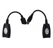 VCOM CU824 Адаптер-удлинитель USB-AMAF/RJ45, по витой паре до 45m [4895182215528]