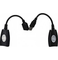 VCOM CU824 Адаптер-удлинитель USB-AMAF/RJ45, по витой паре до 45m [4895182215528]