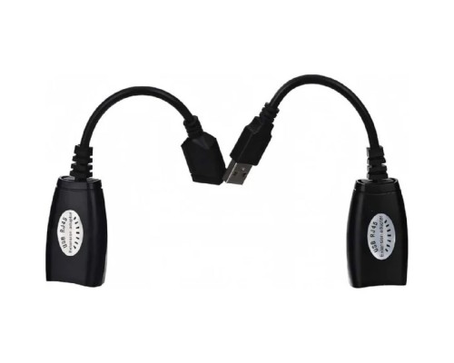 [кабели] VCOM CU824 Адаптер-удлинитель USB-AMAF/RJ45, по витой паре до 45m [4895182215528]