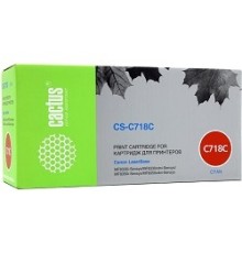 Картридж Cactus CS-C718С для принтеров Canon LBP-7200, голубой, 2900стр.