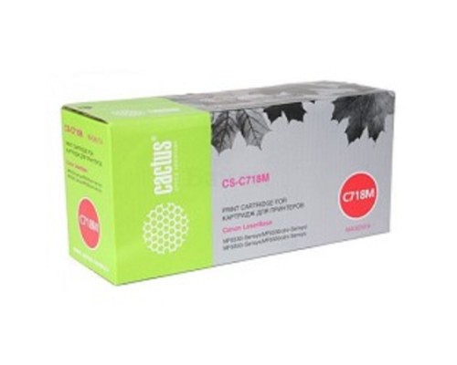 [расходные материалы] Тонер Картридж Cactus CS-C718M пурпурный для Canon LBP-7200 (2900стр.)