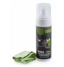 CACTUS CS-S3006 Чистящий набор (салфетки + пена) Cactus для экранов и оптики 1шт 18x18 см 180мл