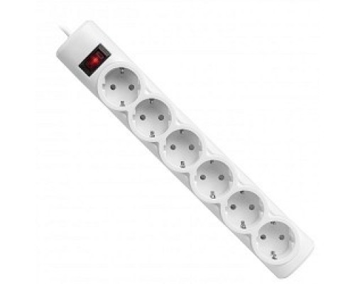 [Сетевые фильтры] Defender Фильтр DFS 155 5.0 m, 6 розеток, белый [99493]