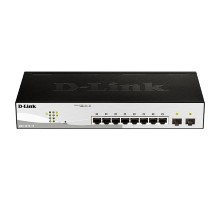 D-Link DGS-1210-10/F1A Управляемый L2 коммутатор с 8 портами 10/100/1000Base-T и 2 портами 1000Base-X SFP