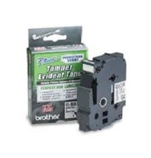 Brother TZESE4 Пленка для наклеек security tape 18мм*8м черный на белой осн.