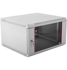 ЦМО Шкаф телекоммуникационный настенный разборный 6U (600х650) дверь стекло (ШРН-Э-6.650) (1 коробка)