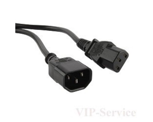 [кабели] Telecom (TP020-IEC320-C13/C14-1.8-BK) монитор - компьютер (UPS -> устройство) 220V  1.8м [6926123461297]