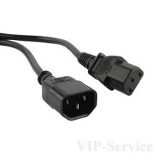 Telecom Кабель (TP020-IEC320-C13/C14-3.0-BK) монитор - компьютер (UPS -> устройство) 220V 3м [6926123461303]