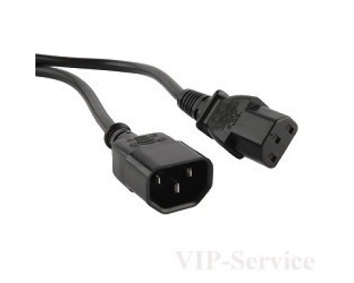 [кабели] Telecom Кабель (TP020-IEC320-C13/C14-3.0-BK) монитор - компьютер (UPS -> устройство) 220V 3м [6926123461303]