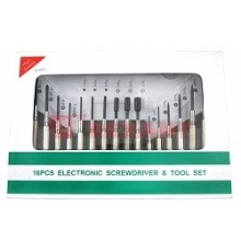 REXANT HT-16 (12-6051) Набор часовых отверток (16 предметов)  (HT-16)  (HY-16) 