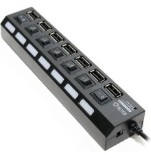 5bites HB27-203PBK Концентратор 7*USB2.0 / БП 5В-2А / 1M / BLACK