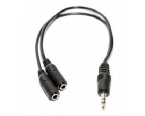[кабели] 5bites AA-3MF2-02BK Кабель-5bites Адаптер  3.5 Jack/M - 2*3.5 Jack/F