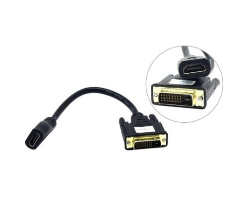 [переходник] 5bites BC-HDF2DVI Кабель-5bites Адаптер DVI (24+1) M / HDMI F, зол.разъемы