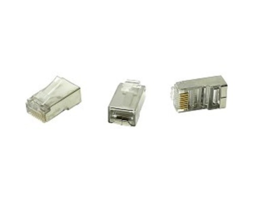 [Коннектор] 5bites US060A (US006A) Коннектор  RJ-45 8p8c, зол.напыление, экран. (1шт)