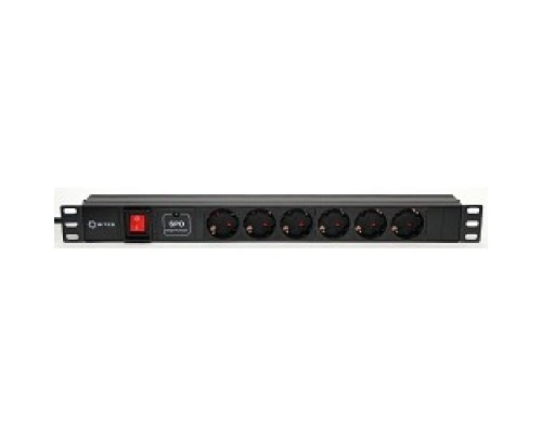[Сетевой фильтр] 5bites PDU619A-06 Блок розеток  6S / AL / SWITCH / 1U / 19