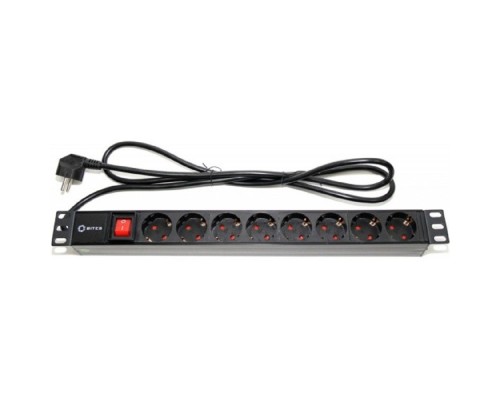 [Сетевой фильтр] 5bites PDU819P-01 Блок розеток  8S / PVC / SWITCH / 1U / 19