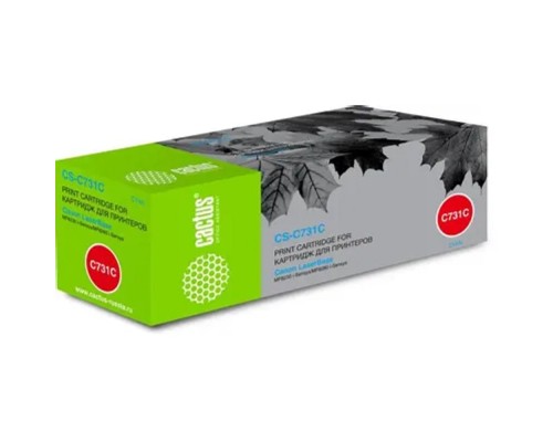 [расходные материалы] CACTUS Cartridge CS-C731C  Тонер Картридж  голубой для Canon LaserBase MF8230 i-Sensys/MF8280 i-Sensys (1800стр.)