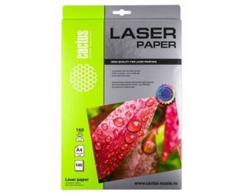 [Бумага] Cactus CS-LPA4160100 Бумага A4/160г/м2/100л. глянцевое для лазерной печати