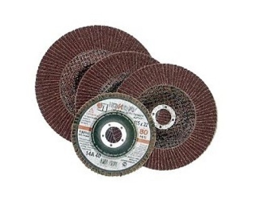 [ЛУГА] ЛУГА (3656-125-25) Круг лепестковый торцевой абразивный для шлифования, 125 х 22,23мм, зерно P60(A60) 