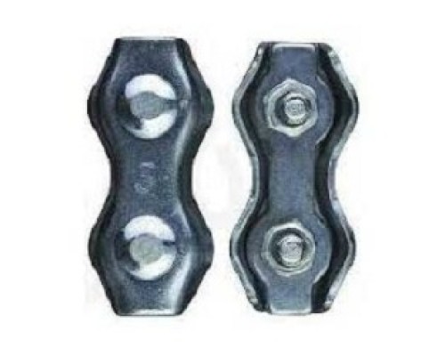 [Ручной инструмент] Зажим троса ЗУБР двойной, оцинкованный, 2мм, ТФ5, 100 шт [4-304445-02]