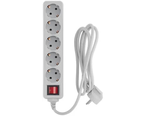[Сетевые фильтры] PC PET Сетевой фильтр AP01006-1.8-G 1.8м (5 розеток, EURO, EURO/RUS), серый {619889}